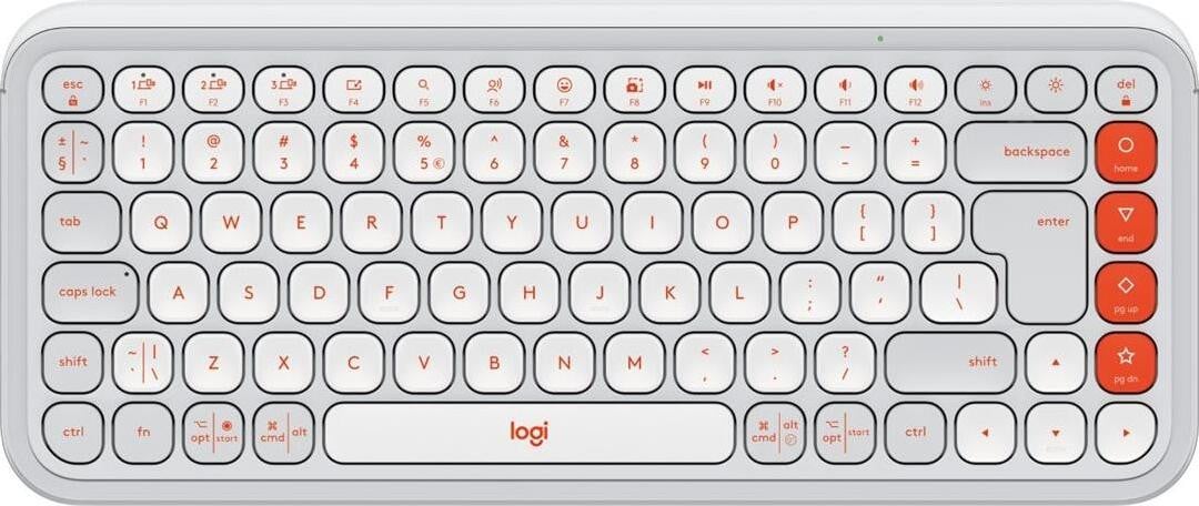 Logitech POP Icon Keys Draadloos Toetsenbord Bluetooth QWERTY Scissor White Orange