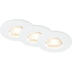Briloner, Einbauleuchte, LED Einbauleuchten, 3er-Set, weiss, 3xLED-Platine/3,6W (Kunststoff)