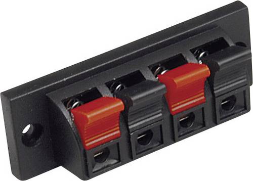 BKL Electronic 0205026 Lautsprecher-Steckverbinder Buchse, Einbau vertikal Polzahl: 4 Schwarz
