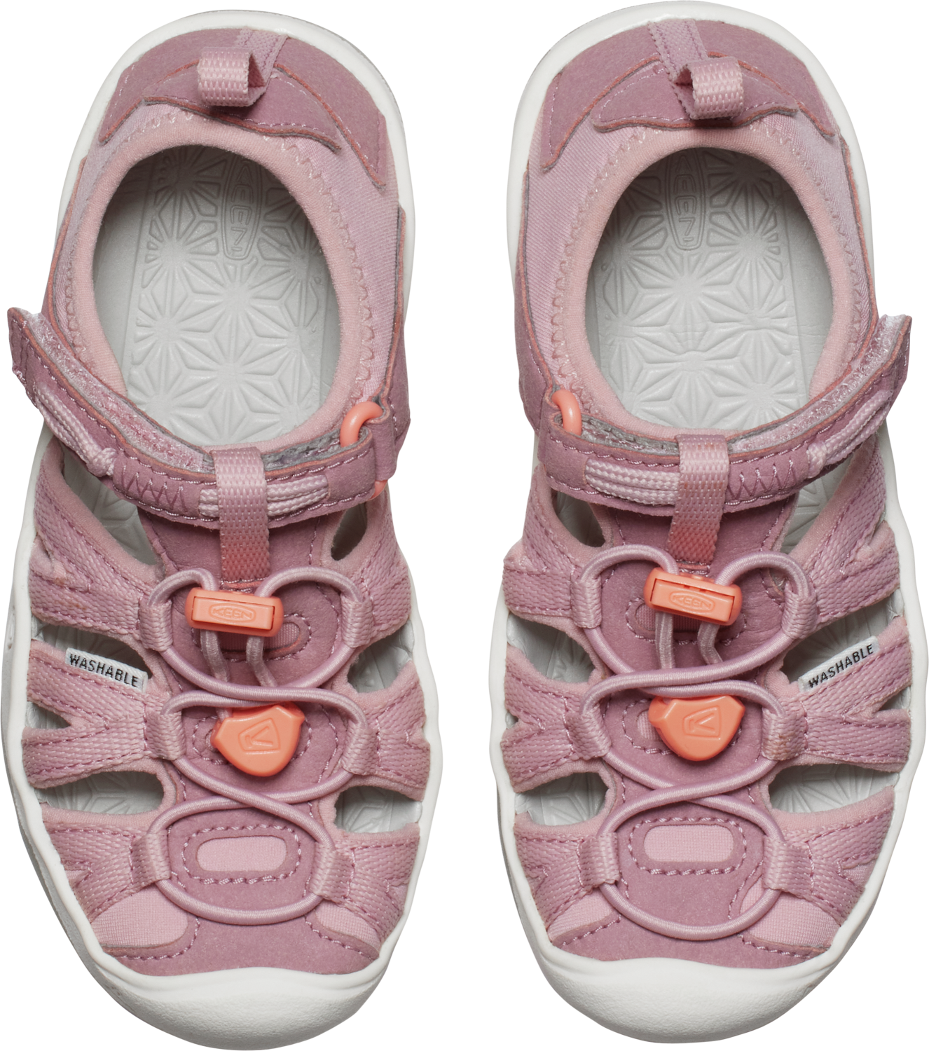 Sandale KEEN "MOXIE SANDAL", Mädchen, Gr. 31, rosa (nostalgia rose, papaya punch), Synthetik, Textil, Schuhe Sandale nostalgia rose, papaya punch 31