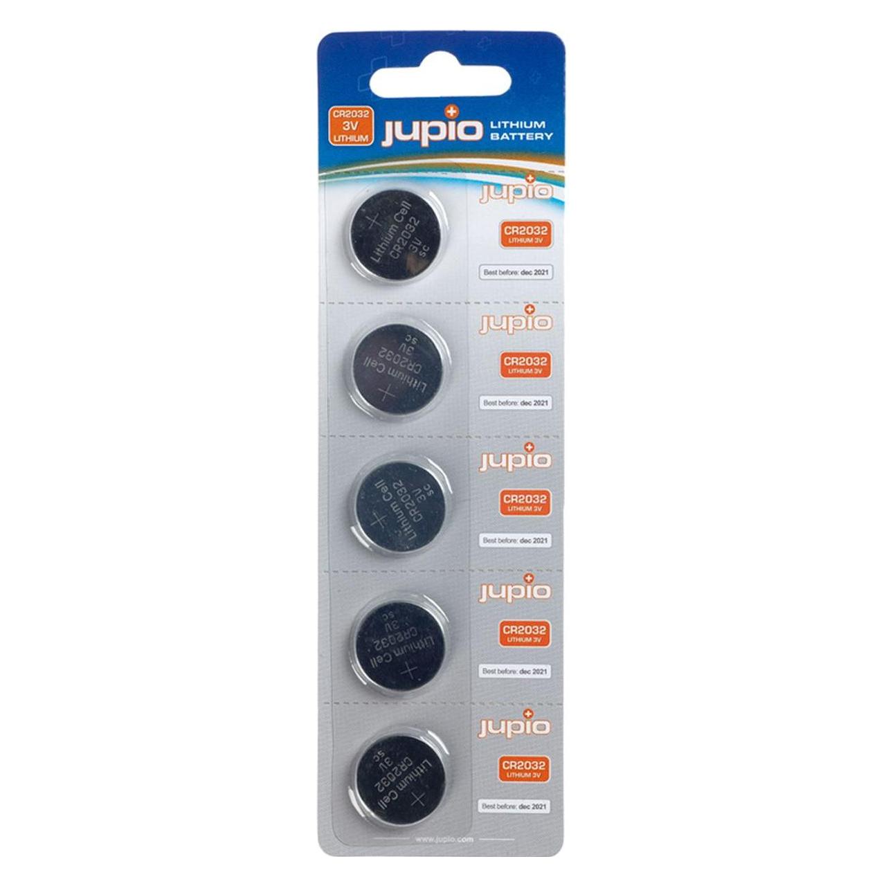 Jupio Batterie Knopfzelle CR2032 3V (5 Stk., CR2032, 220 mAh) (JCC-2032)