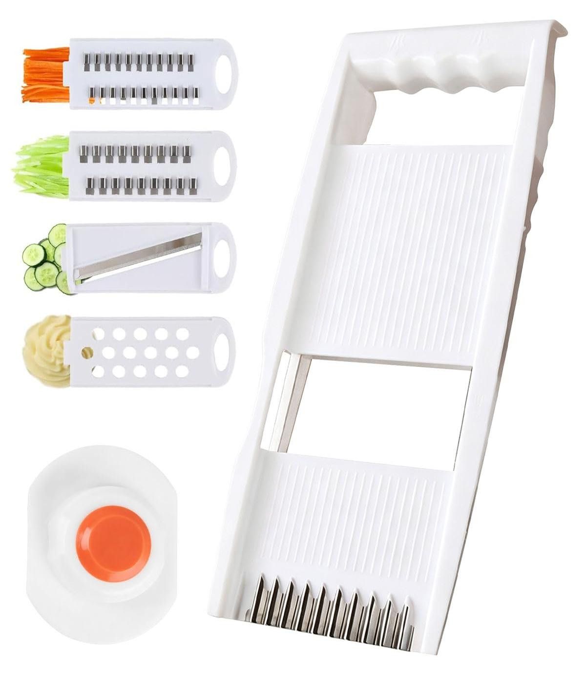 Dripio Groenteschaaf mandoline met 4 verwisselbare messen, multicolor