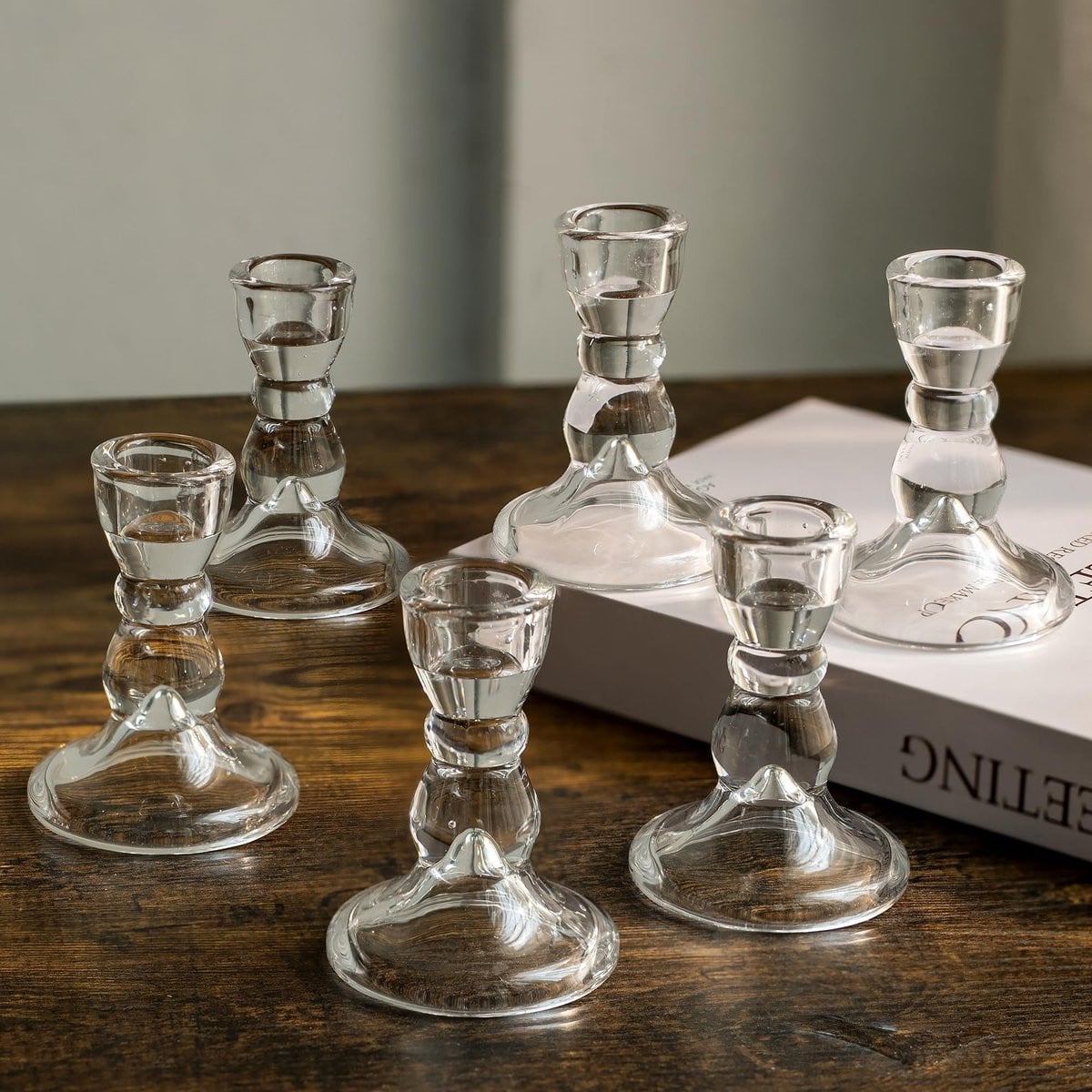 Solidchoice Stijlvolle Glazen Kaarsenhouder