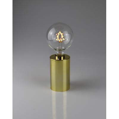 LED Dekoobjekt AM DESIGN "Glühbirne mit Tannenbaum", gold, H:22,5cm L:9,5cm, Leuchten, 9,5x22,5 cm