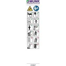 Munk Hinweis-Aufkleber für ML-Stehleitern beidseitig begehbar - 019149