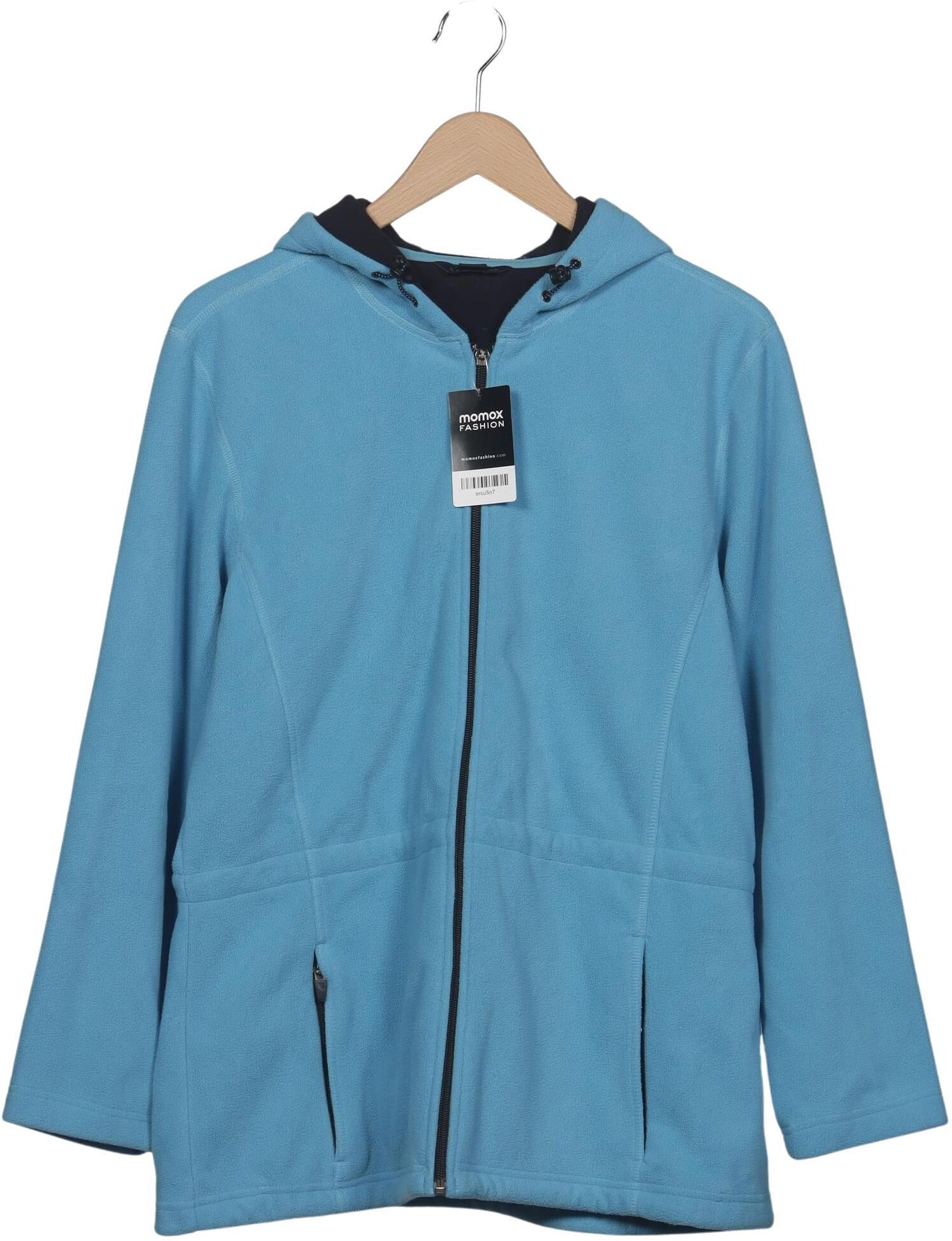 Lands End Damen Kapuzenpullover, Hellblau, Gr. M, Synthetik - Second Hand