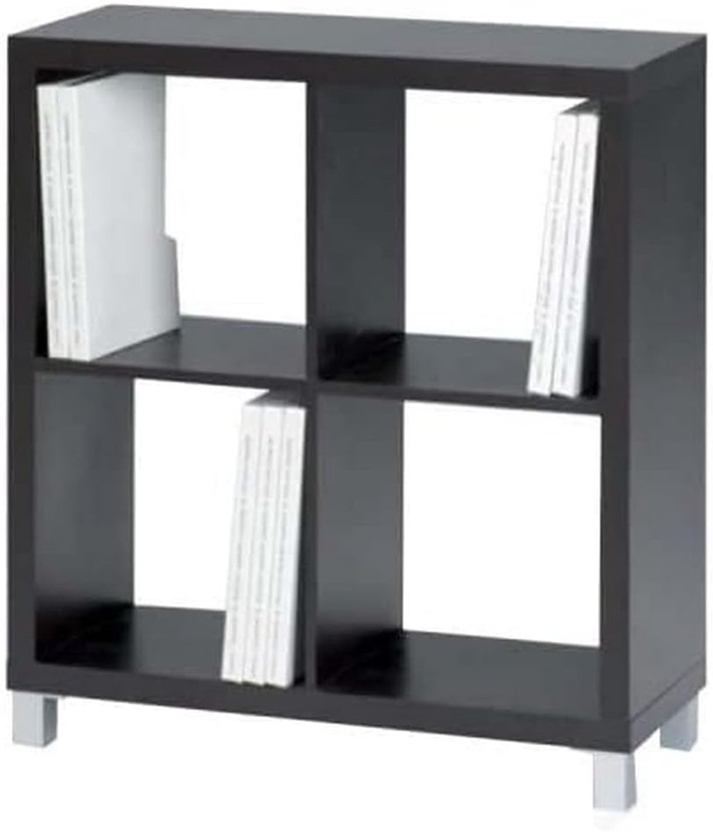 Kubus Boekenkast en Opbergkast - Zwart - B: 76 cm, H: 83 cm
