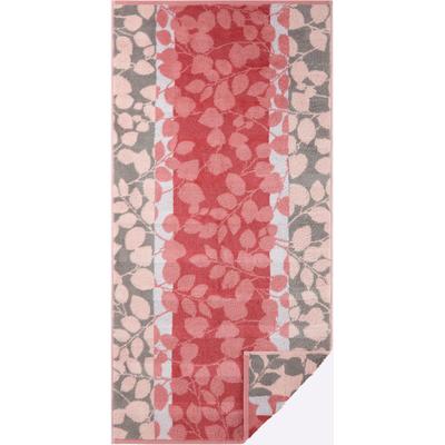 Handtuch CAWÖ Gr. 1, rot (flamingo, gemustert), B:50cm L:100cm, 100% Baumwolle, Handtücher