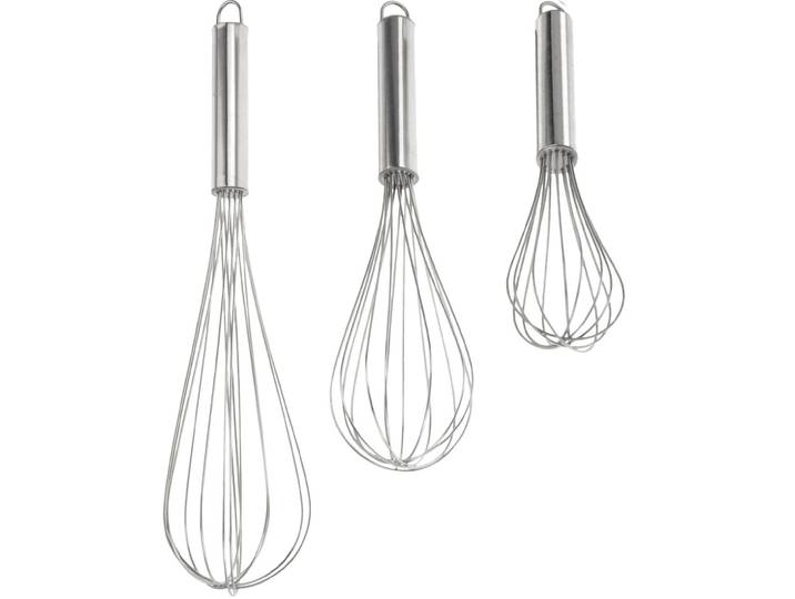3-teiliges Handschneebesen-Set aus Edelstahl