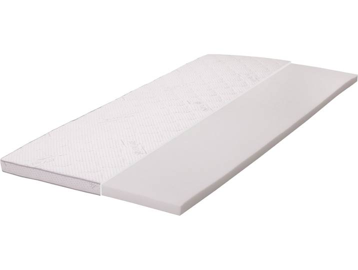 Topper HAPO Paris , Kaltschaumtopper in verschiedenen Breiten , weiß, B:90cm H:6cm L:200cm, Kaltschaum, Topper, Silvercare-Bezug mit antibakterieller Ausrüstung