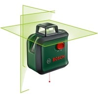 Kreuzlinienlaser AdvancedLevel 360 grün/schwarz, grüne Laserlinien, Reichweite Ø 24 Meter
