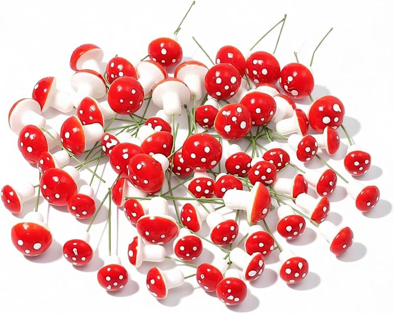 Homevero Decoratieve paddenstoelen - 35 stuks - 16 mm - Kunstmatige fruit- en groentendecoratie