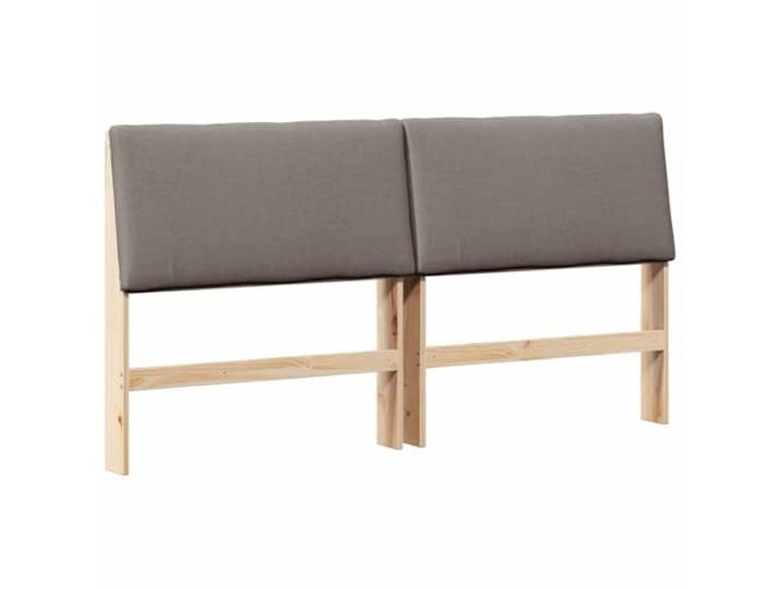 Makastle Kopfteil Taupe 200 cm Massives Kiefernholz Gepolstert Schaumstoffpolsterung