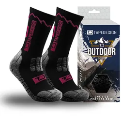 TAPEDESIGN Outdoor 2.0 Antirutschsocken 005 - black/pink Einheitsgröße