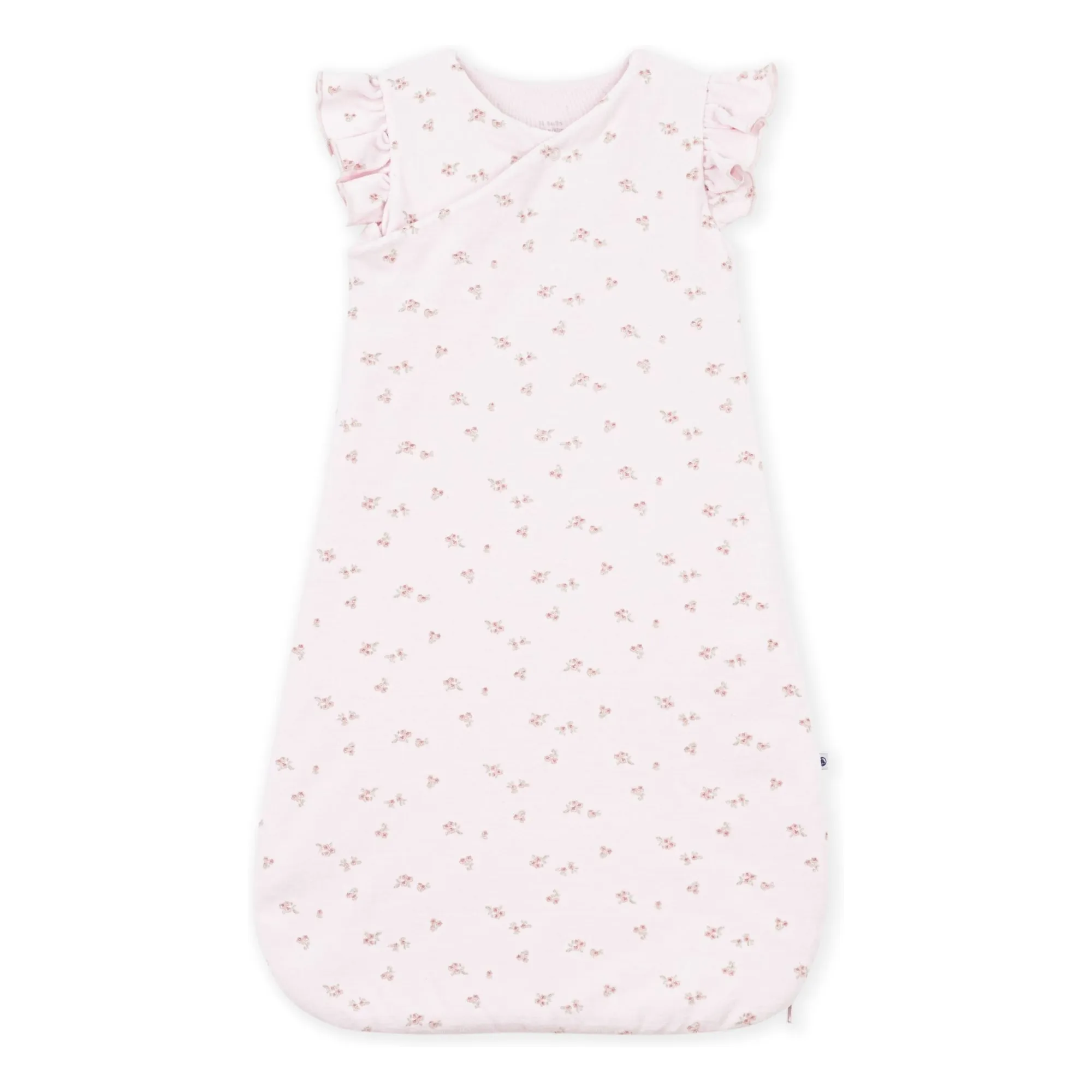 Petit Bateau Gigoteuse Fleurie Velours Coton Bio Rose pâle 6/18 mois