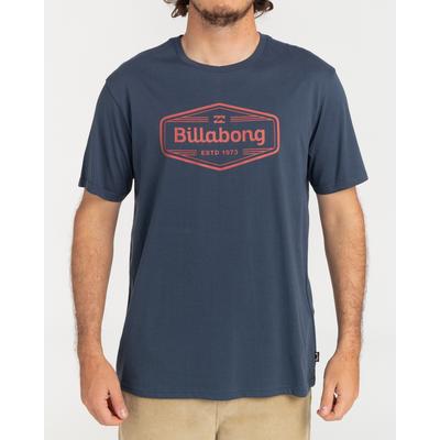 T-Shirt BILLABONG "Trademark", Herren, Gr. S, blau (denim), Obermaterial:100% Baumwolle., Shirts T-Shirt