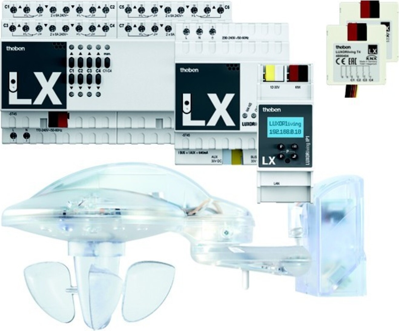 Theben Paket Antriebe LUXORliving Set 1 Luxor Bussystem-Basismodul