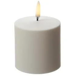 LED Kerze Uyuni wiederaufladbar 6,8x6,8cm Timer Außen Feier Tischdeko