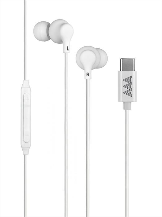 AAAMAZE Auricolari In Ear Bud A Filo Usb-c-bianco