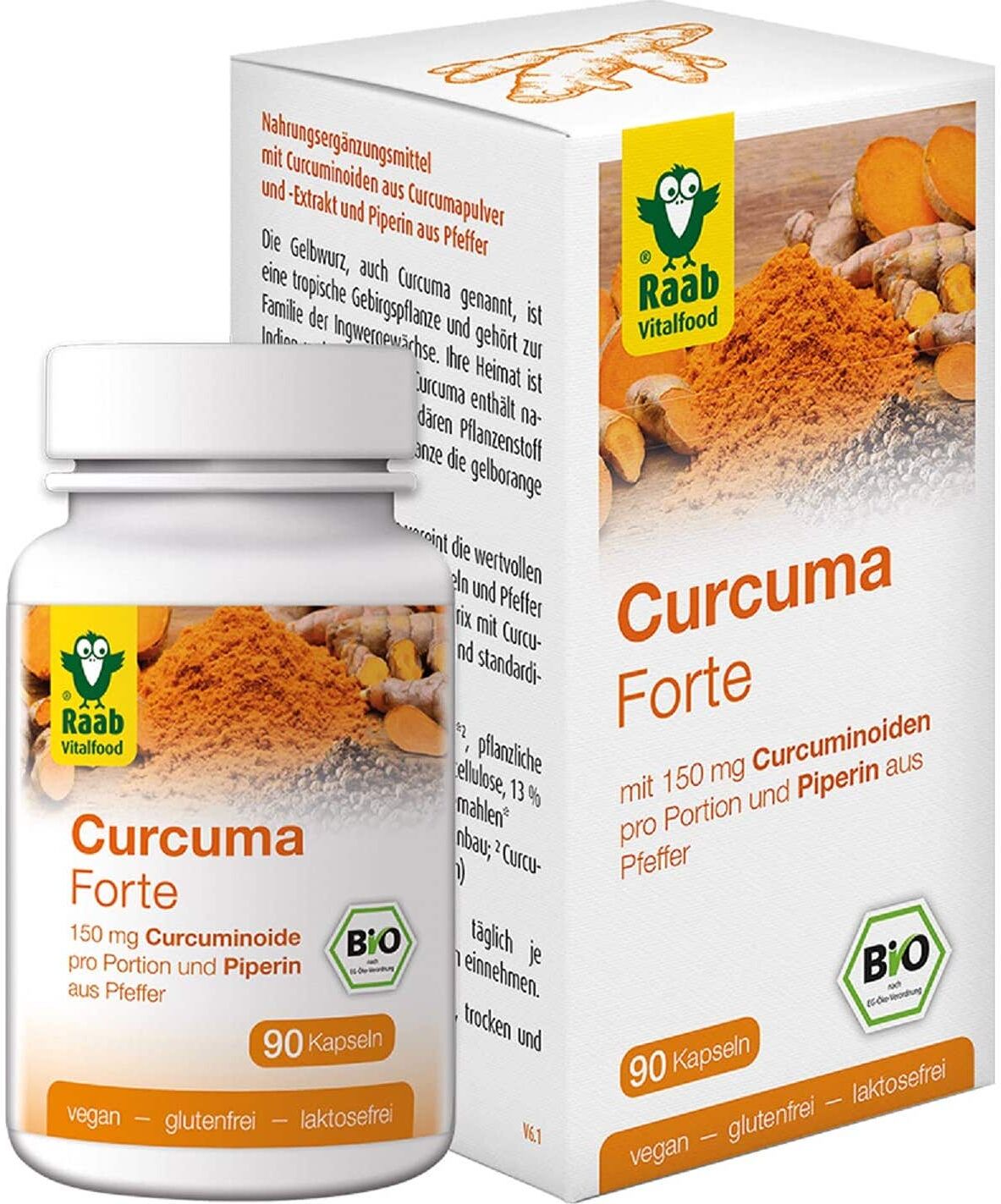 Raab Vitalfood Cúrcuma Forte Bio 90 caps
