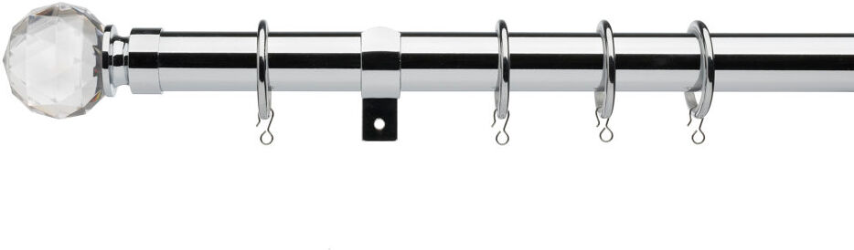 Rosdorf Park Jacinta 2.8cm Single Curtain Pole Chrome 240cm