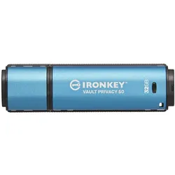 Kingston IronKey Vault Privacy 50 (32 GB, USB-A), USB Stick, Blau