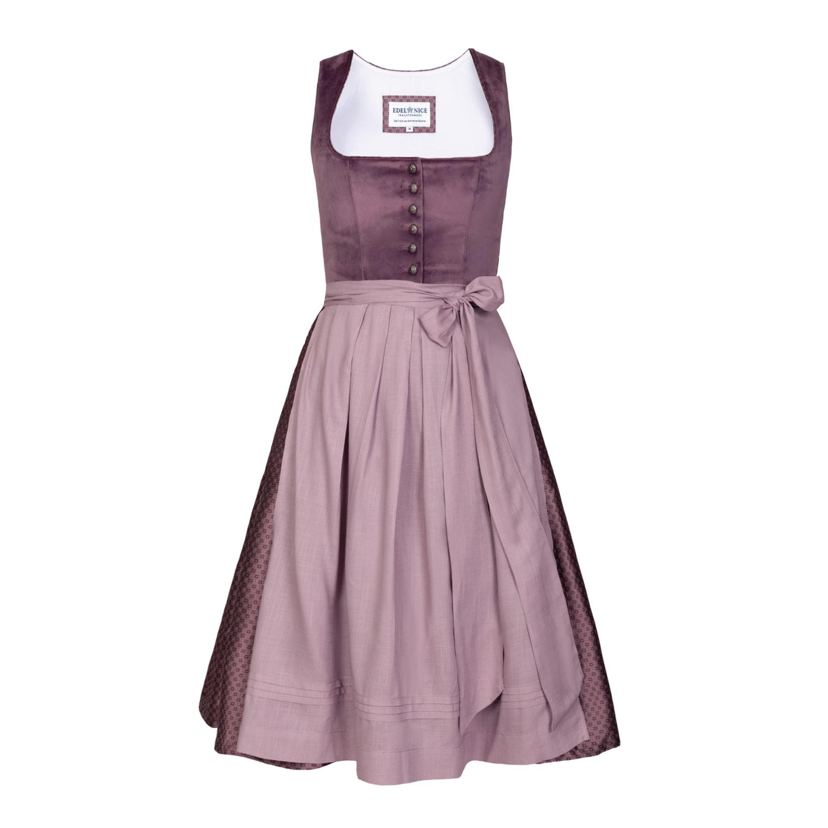 Midi Dirndl Susi Samt Flieder