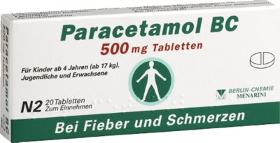 BERLIN-CHEMIE AG PARACETAMOL BC 500 mg Tabletten 20 St 04088380