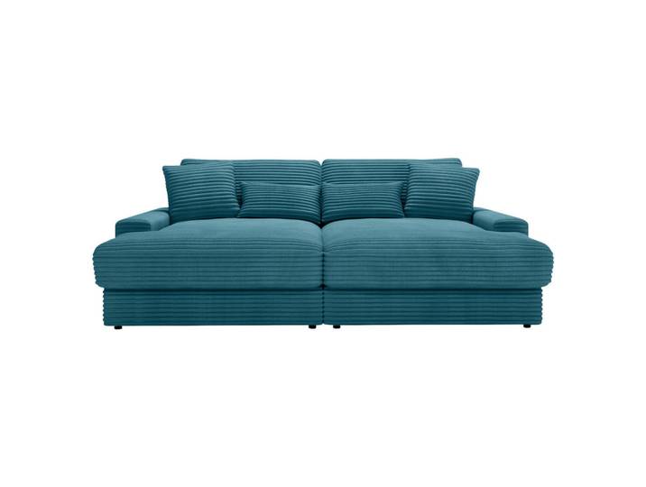 Carryhome Bigsofa, Petrol, Kunststoff, 3-Sitzer, Füllung: Schaumstoff, Silikon,Schaumstoff, Silikon,Schaumstoff, Silikon, 230x80x190 cm, Typenauswahl, Rücken echt, haustierfreundlicher Bezug, Wohnzimmer, Sofas & Couches, Sofas, Bigsofas