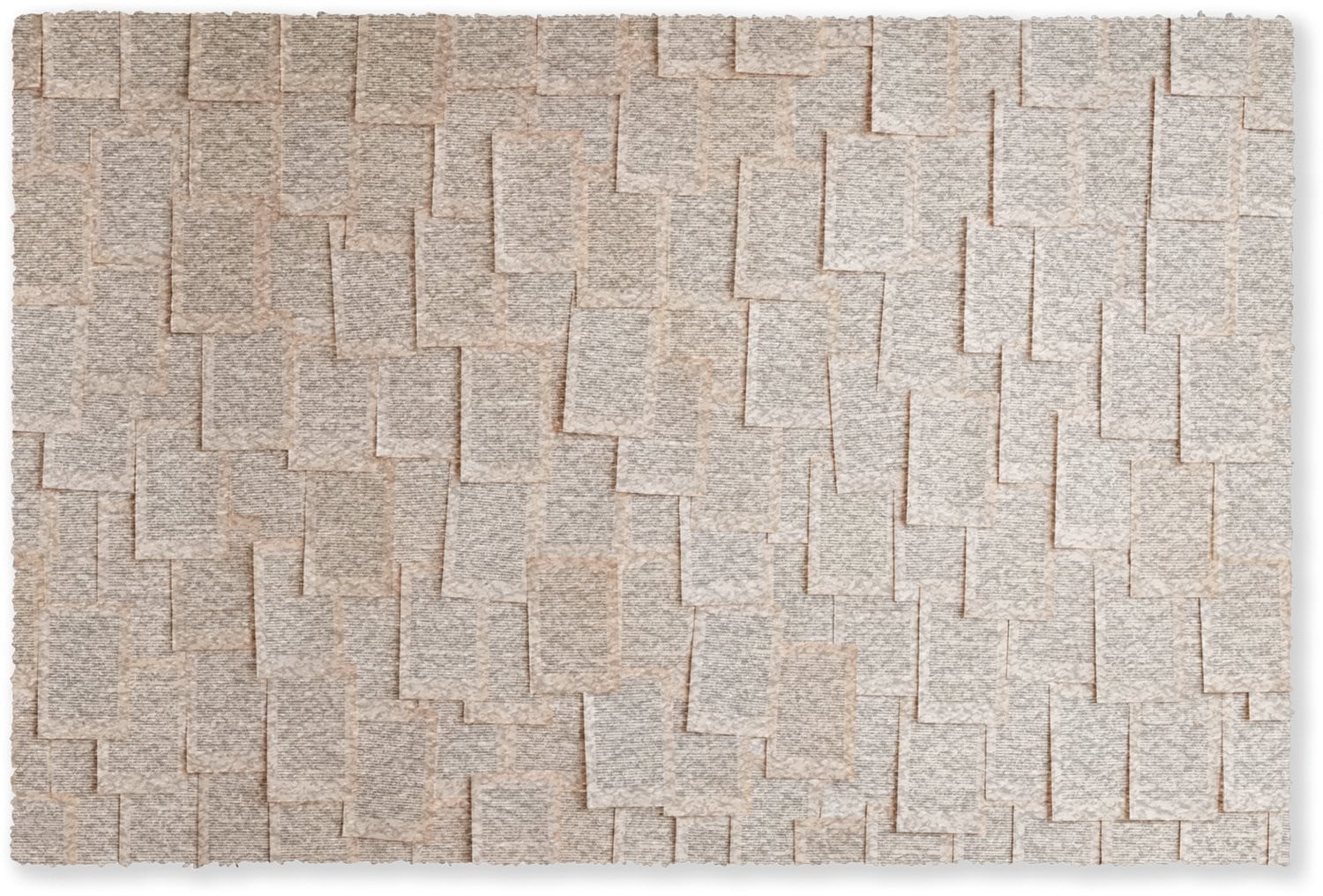 Deurmat Boekpagina Collage Literatuur Vintage Beige - 60 x 40 cm
