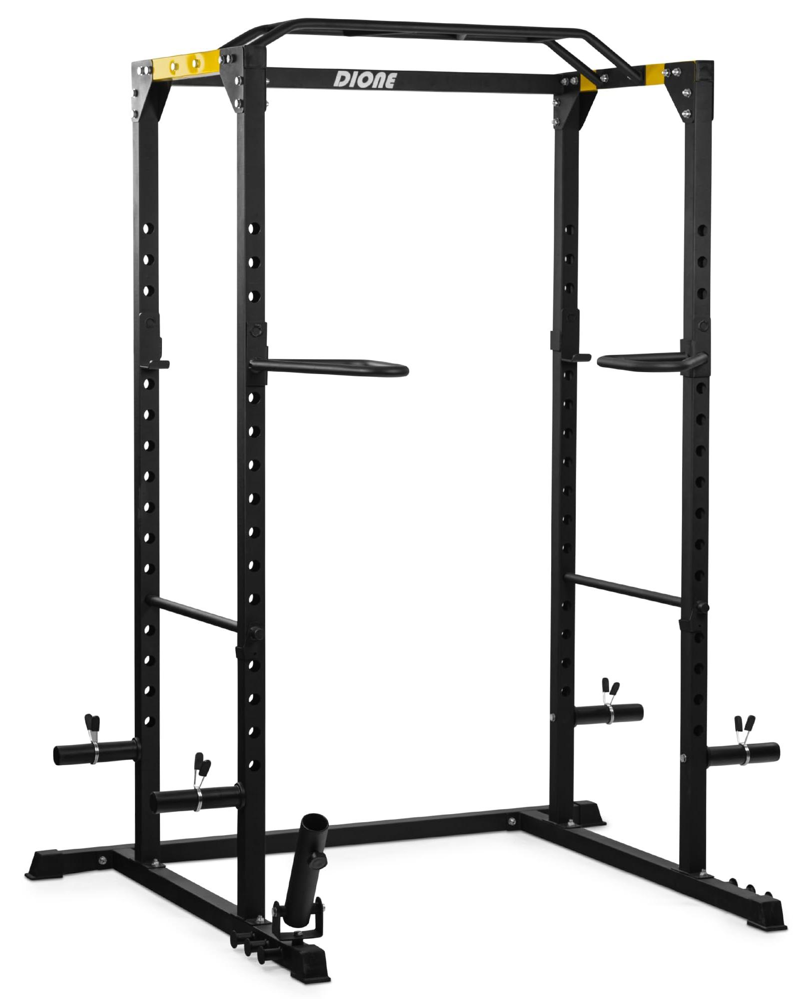Kniebeugengestell Squat-Rack - Stahlrahmen 50 x 50 mm - Klimmstange - 120 kg Maximallast - 129 x 140 x 210 cm