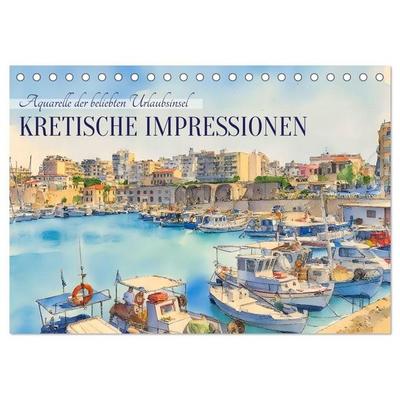 Kretische Impressionen (Tischkalender 2027 DIN A5 quer), CALVENDO Monatskalender