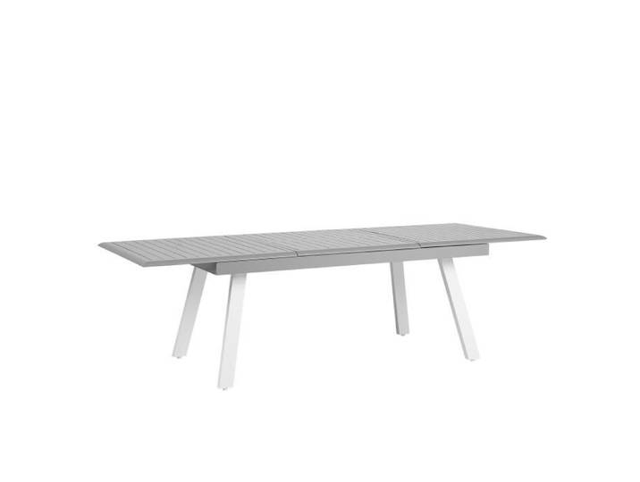 Table de jardin extensible grise PERETA - BELIANI - Aluminium - Contemporain - Extérieur