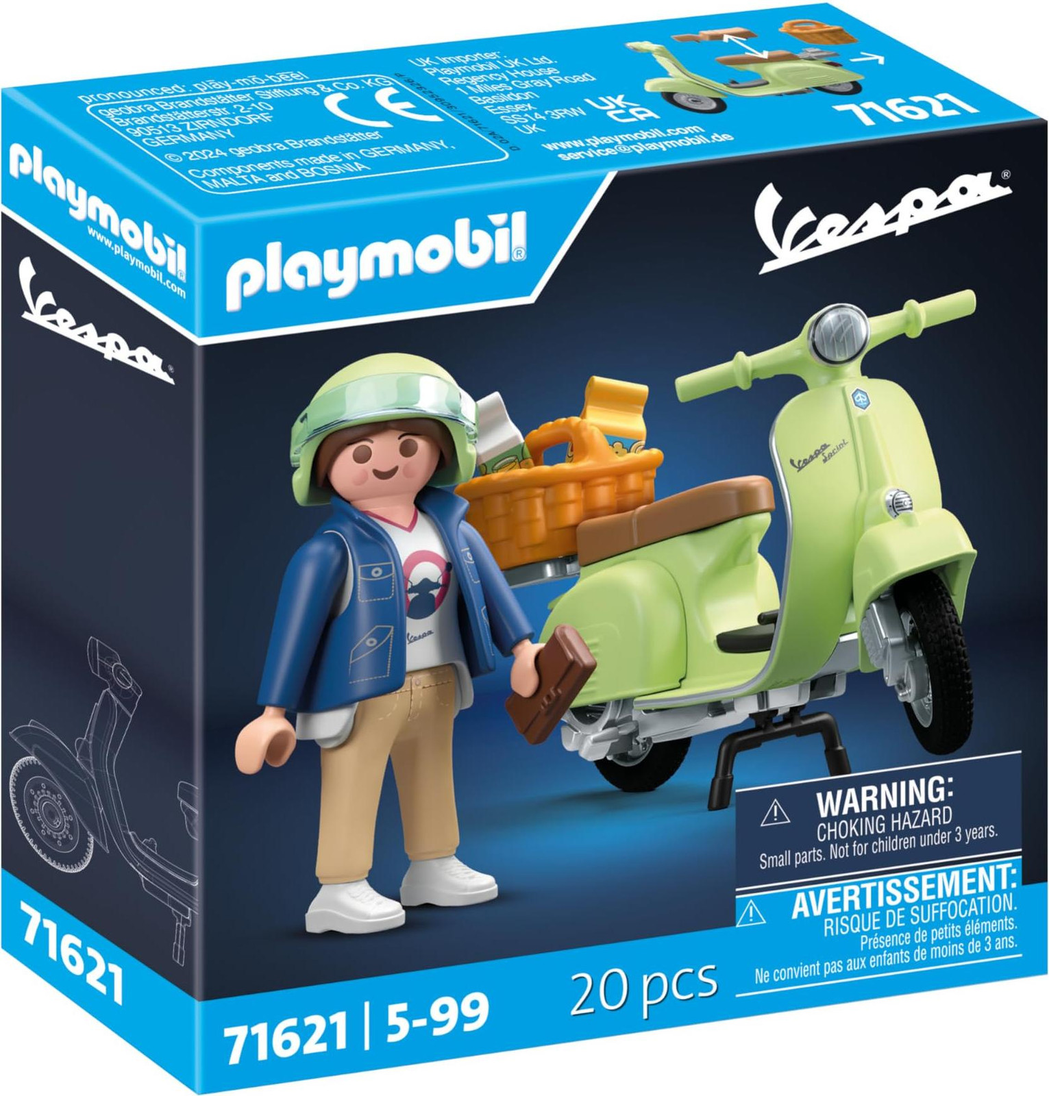 Playmobil Vespa 150 Sprint Veloce uit 1969 Cars 71621, groen
