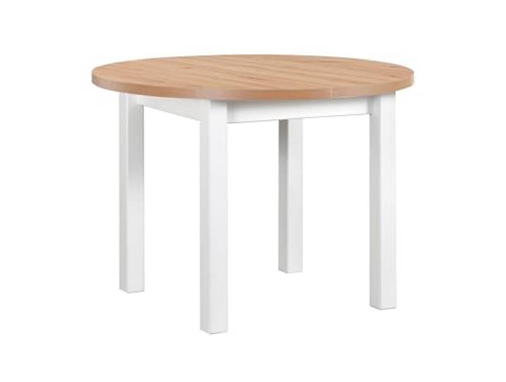 LeafDesign Runder Esstisch, Perfekter Tisch für kleine Wohnungen, Tisch für 4-8 Personen, Made in EU, „Poli 4“ (100/180x100x76)