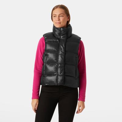 Steppweste HELLY HANSEN "W JADE VEST", Damen, Gr. L, schwarz, Obermaterial: 100% Polyamid. Futter: 100% Polyester. Wattierung: 100% Polyester, normal, Westen Steppweste, mit hochschließendem Kragen, leicht und isolierend