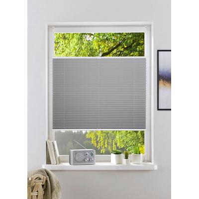 Plissee OTTO HOME "GELLO, ohne Bohren, Lichtschutz, Streifen-Optik" Gr. 11, grau (grau, grau, grau), B:50cm H:210cm, Obermaterial: 100% Polyester, Plissees, in Streifen-Optik, Klemmfix, im Fixmaß, Sonnenschutz für Fenster & Tür