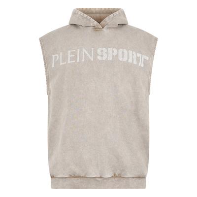 Kurzweste PLEIN SPORT "Scratch", Herren, Gr. L, beige (06, beige), Obermaterial: 100% Baumwolle, Westen