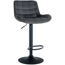 CLP Barhocker Tover Samt   Farbe: dunkelgrau, Material: Samt