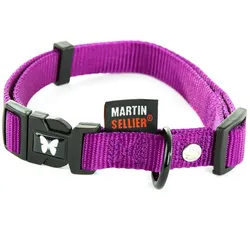 Martin Halsband Verstelbaar Nylon Paars (L, Hund, Allgemein), Halsband + Leine