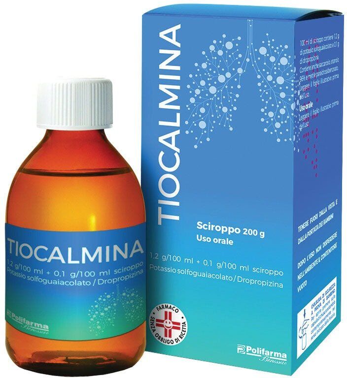 Polifarma Benessere Tiocalmina 1,2g/100ml + 0,1g/100ml sciroppo 200g