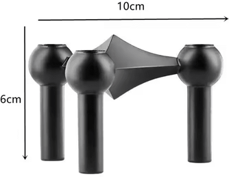 Inspire Curations Nordic Metal Molecular Candle Holder Molecular Candle Holder Modern Silver Candelabra For Home Decor 1pcs Black