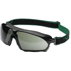 Univet Schutzbrille 625 EN166,EN170,EN172 Rahmen dunkelgrau,Scheibe grün G15