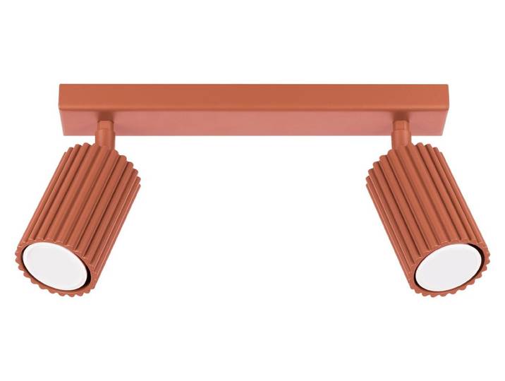 Plafonnier KARBON 2 rouge ocre 2xGU10 10W aluminium 16.5x6.5x30cm Sollux Lighting