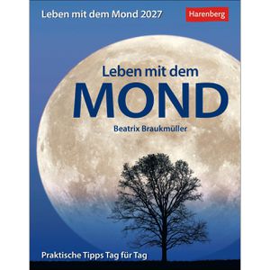 Harenberg Mondkalender 2899300, Leben mit dem Mond, Jahr 2027, Abreißkalender, 1 Tag = 1 Seite, 12,5 x 16 cm