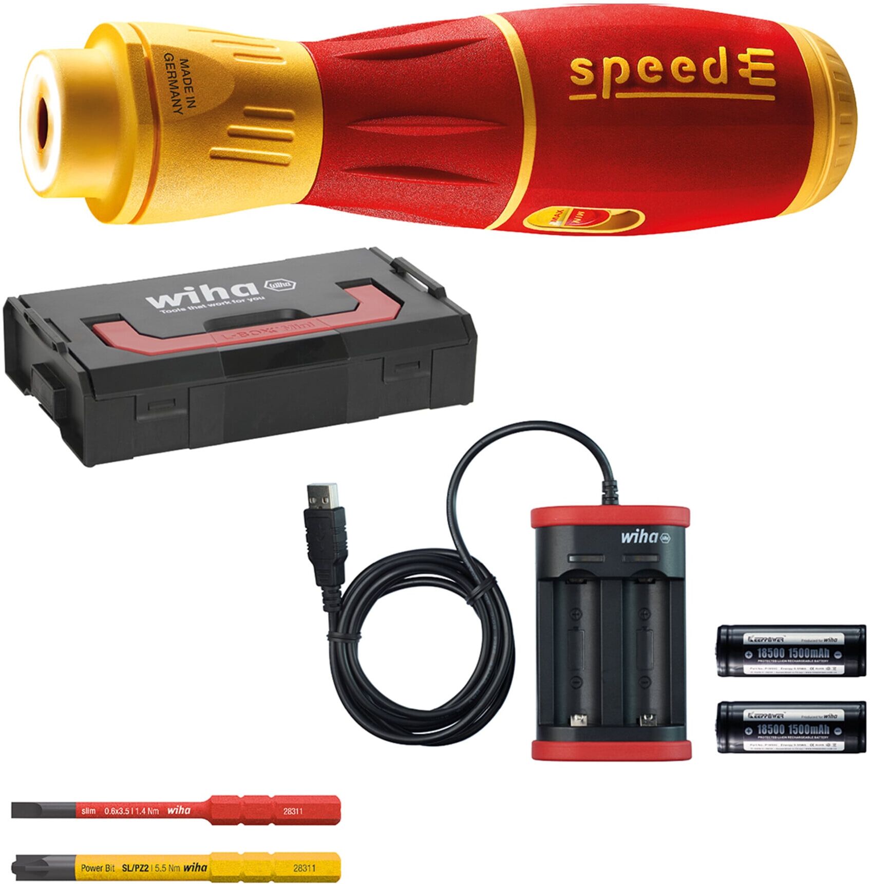 Wiha E-Schraubendreher-Set 591 speedE II 591T101 (44318)