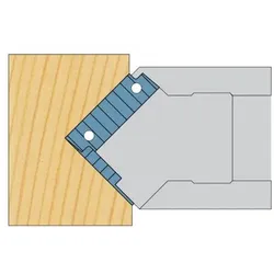 Felder Ersatzmesser 40 x 12 x 1,5 mm, Radius 1,5 mm oben, 1 Paar