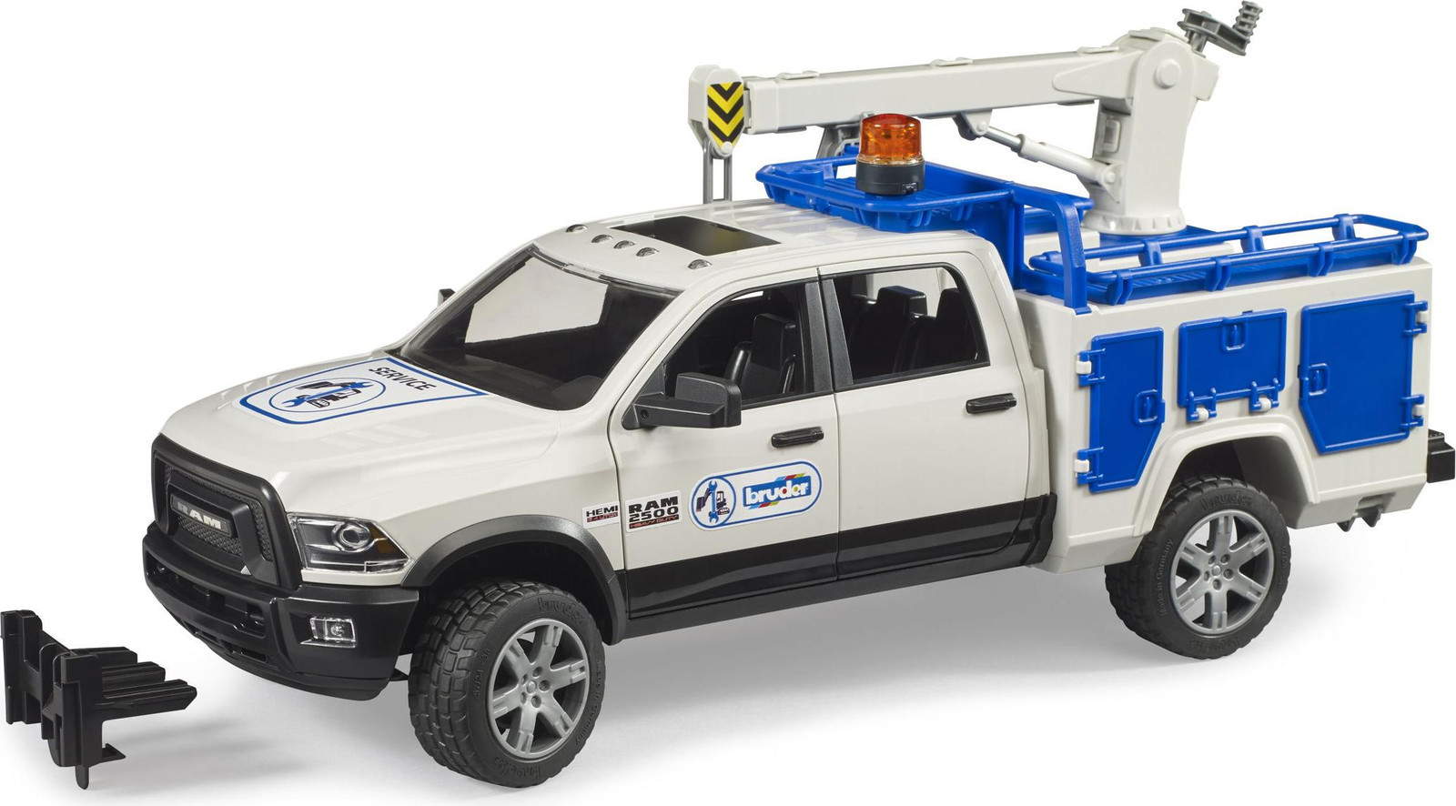 Bruder Servicevoertuig RAM 2500 met kraan en rondomknipperlichten
