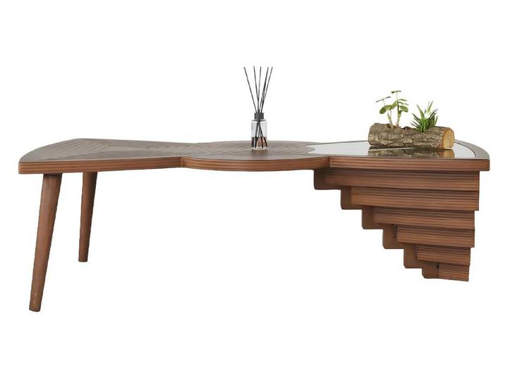 Xlmoebel Couchtisch Holztisch im modernen Design mit glatter Oberfläche (Couchtisch), Hergestellt in Europa