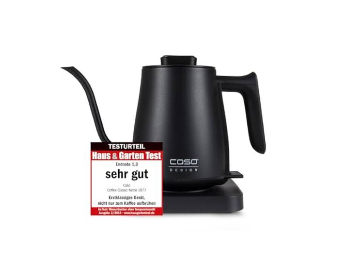 CASO Coffee Classic Kettle – elektrischer Wasserkocher, Testurteil Sehr Gut, hochwertiges Design mit Wasserausguss, Edelstahl-Innenraum, für Tee- und Kaffeezubereitung